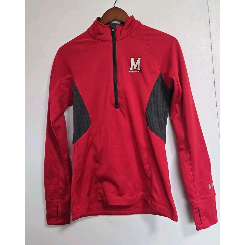 Under‎ Armour Pullover Mens M 1/2 Zip Maryland Terrapins Red NCAA